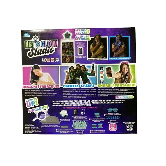 LetsGlow Studio DIY Arts and Crafts Glow Kit Includes 16 Color LED Light - Picture 2 of 6
